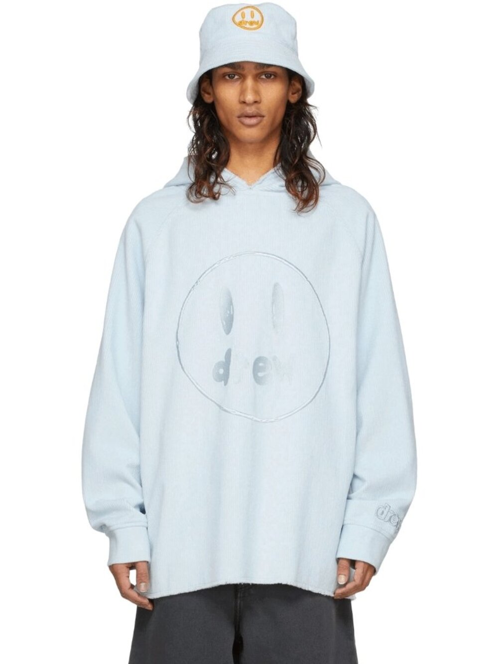 NWT Drew House Blue Painted Mascot Hoodie, Size: XS-S
